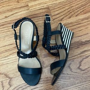 Talbots 6M wedge leather sandals